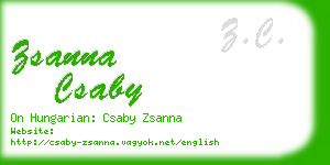 zsanna csaby business card